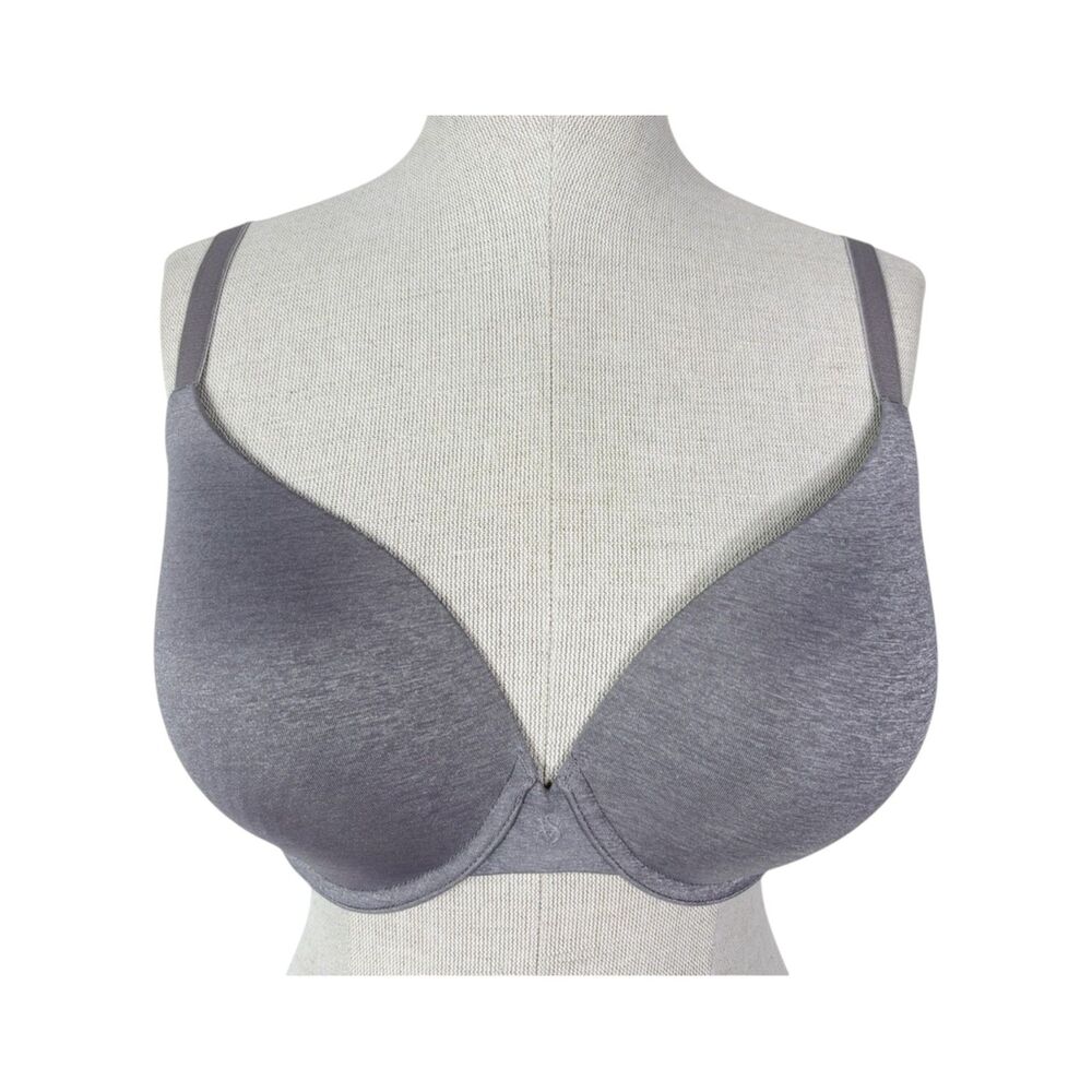 Victoria's Secret Uplift Semi Demi Bra sz 34DDD * Convertible Straps Soft Gray